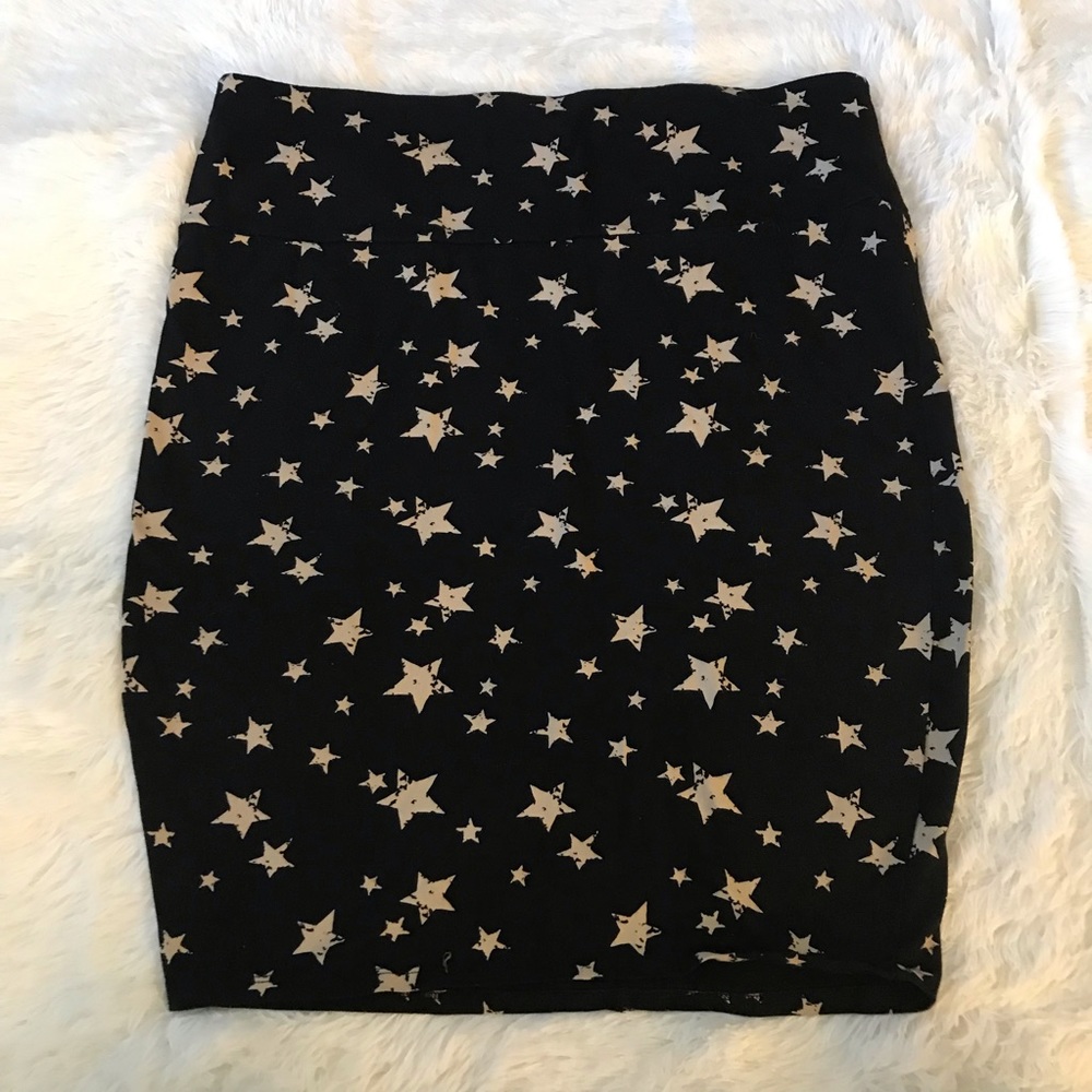 Torrid Foldover Pencil Skirt Size 2 Black/Tan Star